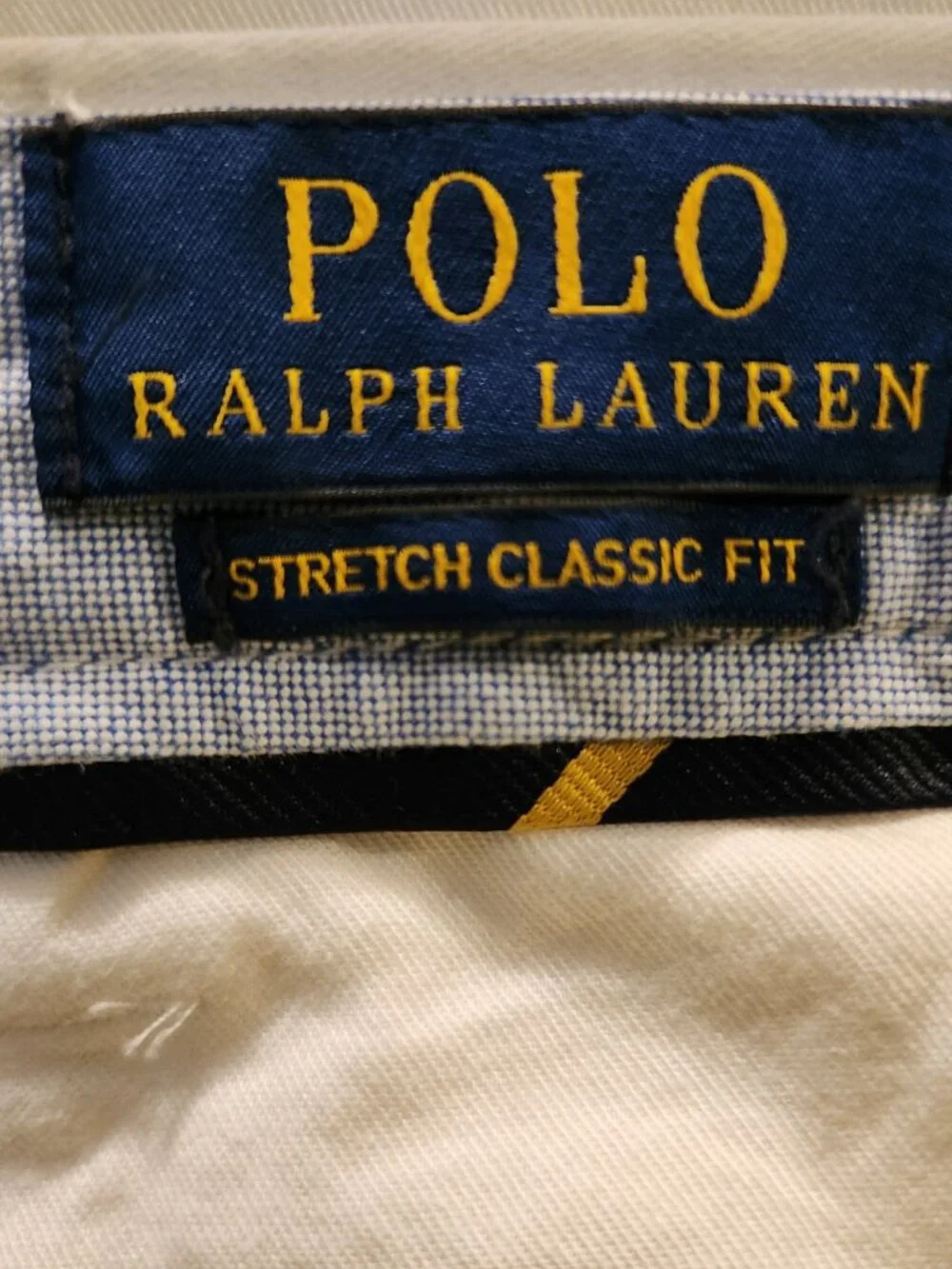 polo Ralph Lauren men's new white flat front 97%cotton casual pants size: 38T/36